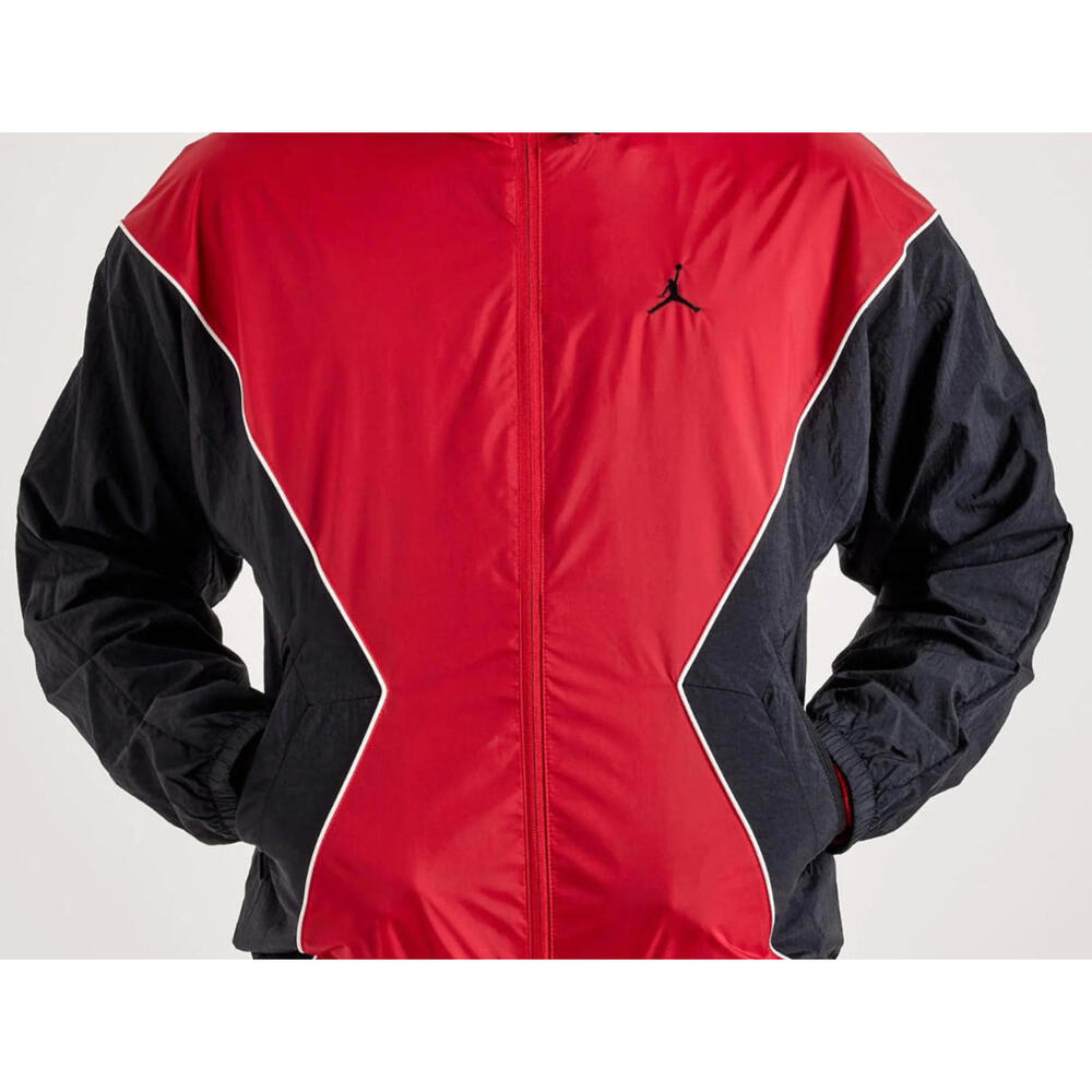 Jordan Brooklyn Hooded Draft Jacket Red/Black/White HF9333-636 size S / M